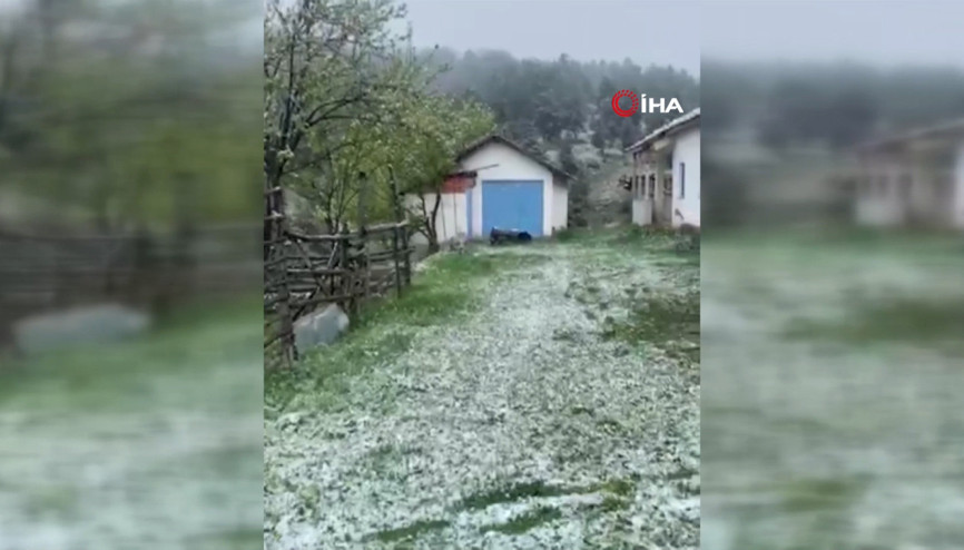 Sivas’ın yüksek kesimlerine mayıs ayında kar yağdı