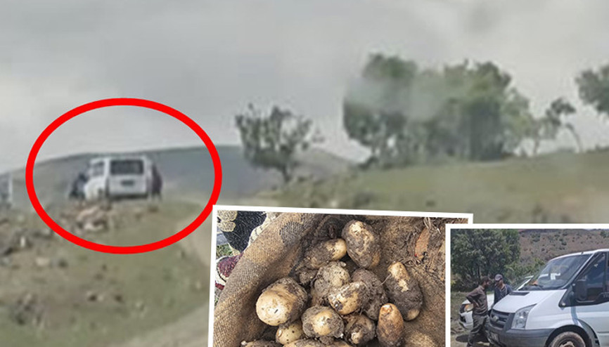 Özel ekip lastik izlerini takip etti... Araziden toplarken suçüstü yakalandılar