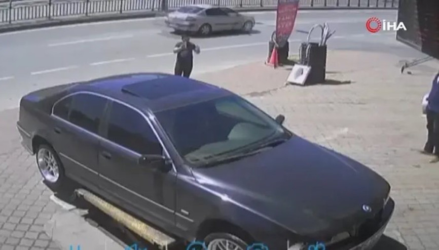 Kayseri’de nazar duasını bitirdikten sonra arabası liftten kayarak böyle yola çıktı