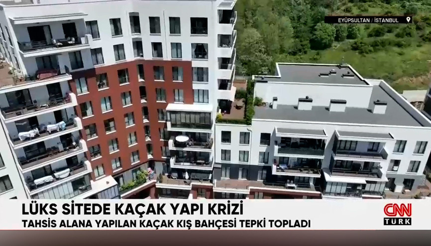 Lüks sitede kaçak yapı krizi