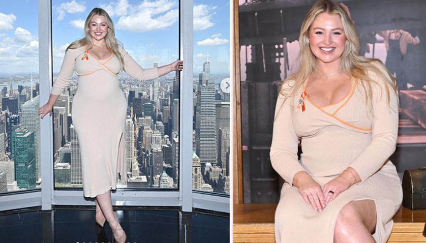 Bu kültürün bir parçası olmam demişti... Kıvrımlı modelin mutluluğu... Karnında bebeğiyle poz verdi