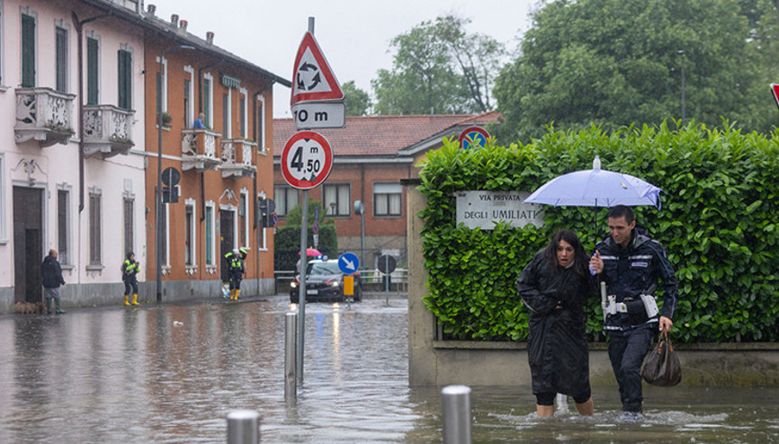 İtalyada 170 yılın yağış rekoru kırıldı