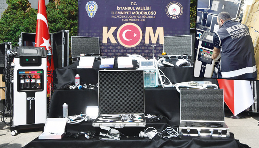 Kaçak güzellik merkezi cihazları ele geçirildi