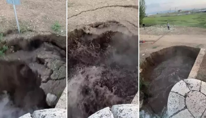 Konyada obruk oluşumu saniye saniye kaydedildi