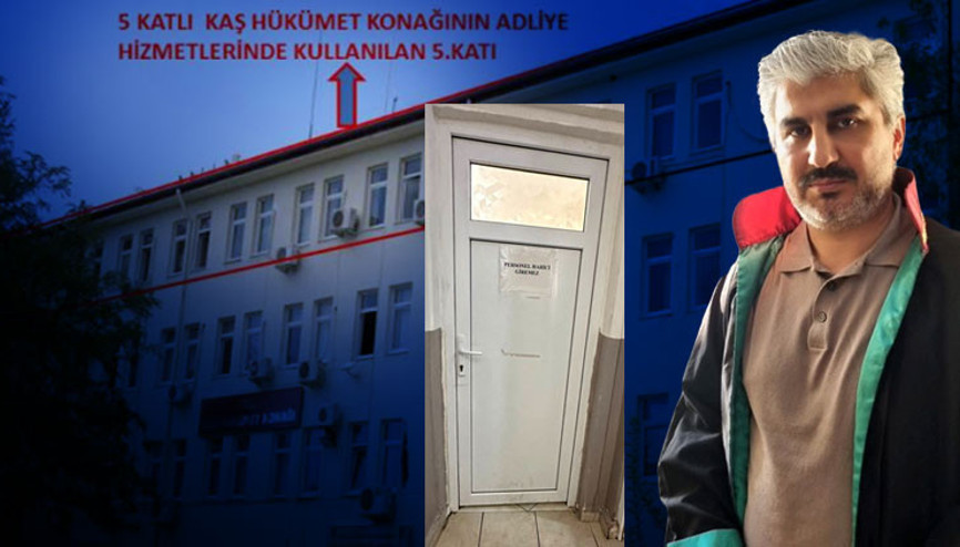 Kaş Adliyesinde tuvalet krizi büyüyor Kilidi değiştirildi, avukatlar mahrum kaldı