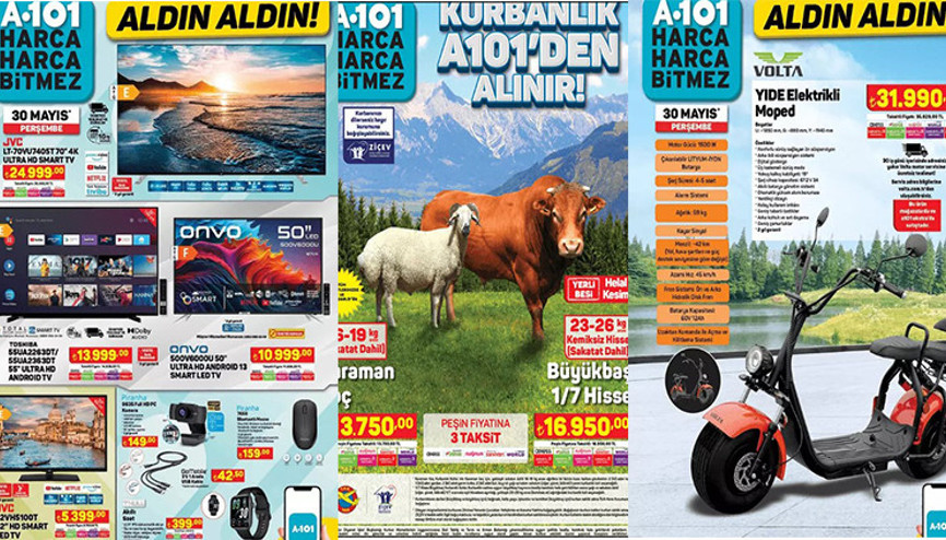 A101 AKTÜEL 30 MAYIS 2024 -İNDİRİMLİ ÜRÜNLER- KATALOĞU 🛒📌 || A101de bu hafta neler var A101 Kurbanlık fiyatları 2024 ne kadar, kaç TL