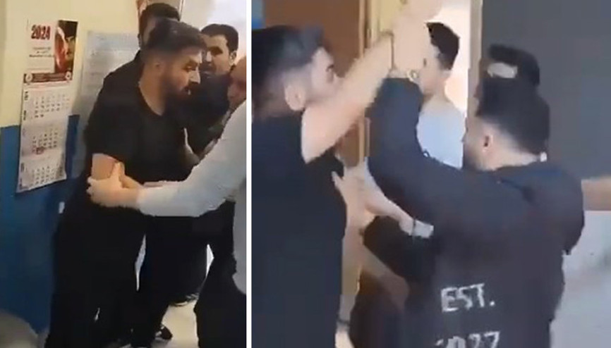 Veli dehşeti kamerada: Sınıfı basıp çocuğuna saldıran öğrenciyi aradı, öğretmenin üzerine yürüdü