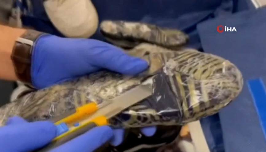 İstanbul Havalimanı’nda uyuşturucu operasyonu Ayakkabı tabanına zulalamışlar İstanbul Havalimanı’nda uyuşturucu operasyonu Ayakkabı tabanına zulalamışlar