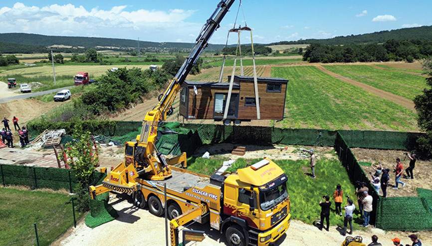Edirnede tiny houseların kaldırılmasına başlandı