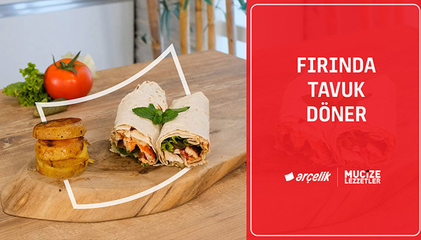 Fırında bütün patates üstüne tavuk döner tarifi | Mucize Lezzetler