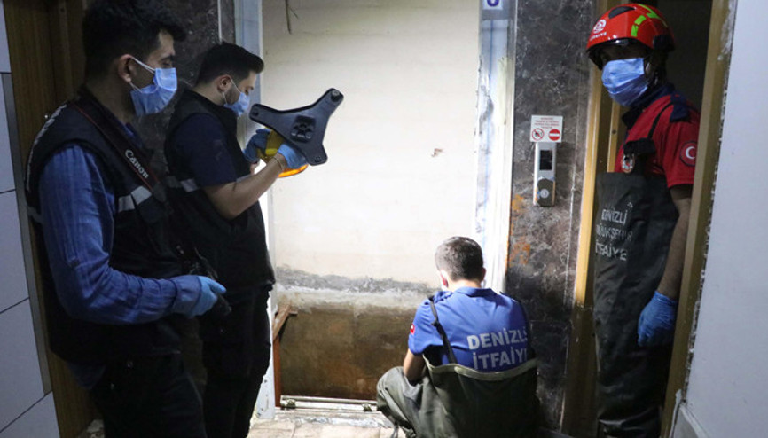 Denizlide korkunç olay Asansör boşluğunda ölü bulundu