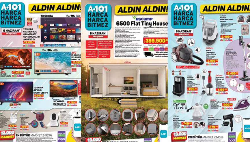 BUGÜN SATIŞTA A101 6 HAZİRAN 2024 KATALOĞU- İNDİRİMLİ ÜRÜNLER🛒📌 || A101de bu hafta neler var A101 Tiny House ve Kano Seti getiriyor...