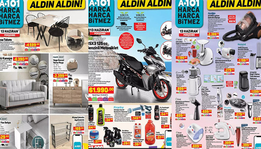 SATIŞTA A101 13 HAZİRAN 2024 KATALOĞU - AKTÜEL İNDİRİMLİ ÜRÜNLER🛒📌 || A101de bu hafta neler var A101 Motosiklet, Kamp Malzemeleri getiriyor...