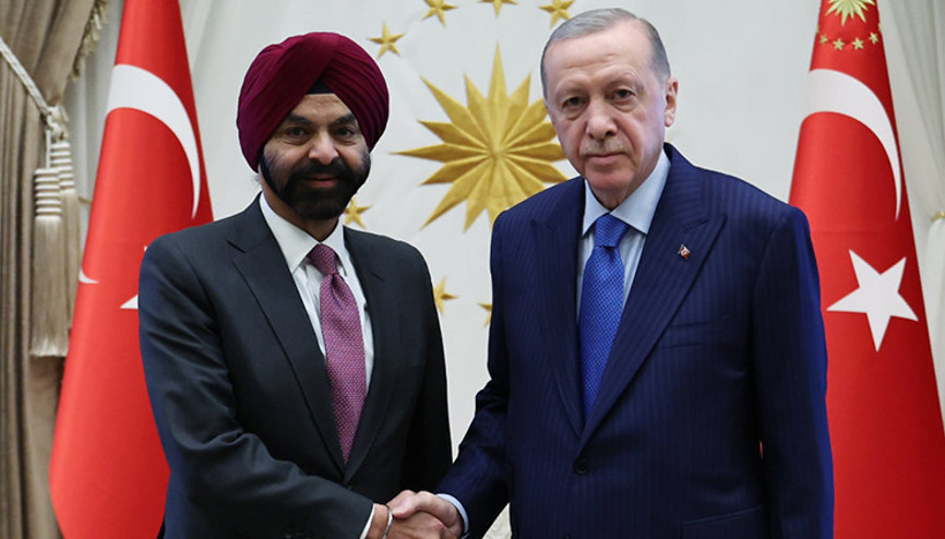Cumhurbaşkanı Erdoğan Dünya Bankası Başkanı Bangayı Beştepede kabul etti