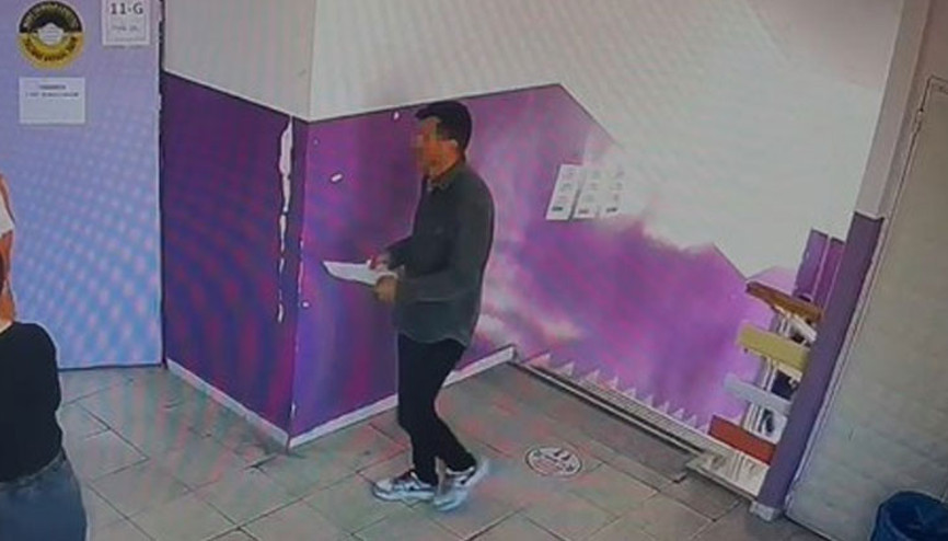 YKSde yapay zeka ile kopya çeken şahısın okuldaki güvenlik kamerası görüntüleri