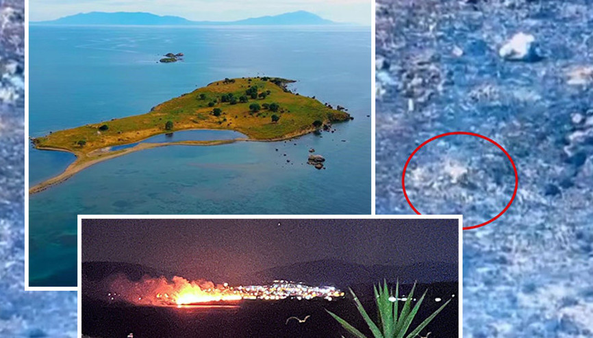 Çiçek Adası küle döndü… Yangından kaçmaya çalışan bir tavşan görüntülendi