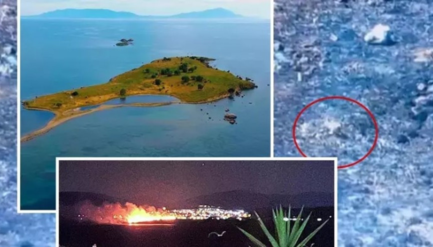 Gece boyunca yanan Çiçek Adası küle döndü... Yangından kaçmaya çalışan tavşan böyle görüntülendi