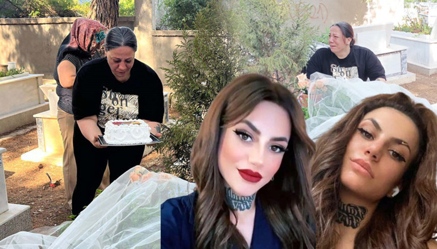 İlayda Alkan, 8 Martta katledilmişti Acılı anne, kızının doğum gününü mezarı başında kutladı: Sen toprağın altında biz üstünde çürüyoruz