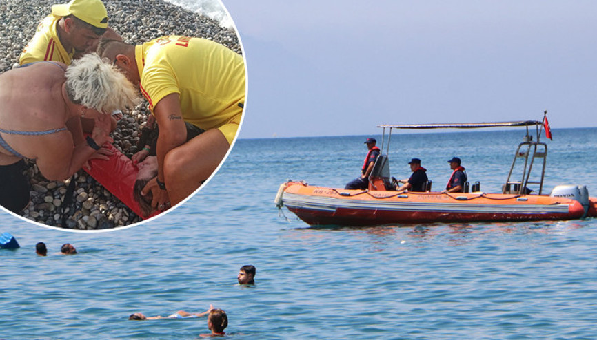 Antalyada cankurtaran 5 kişiyi boğulmaktan kurtardı... Tatilciler kahraman ilan etti