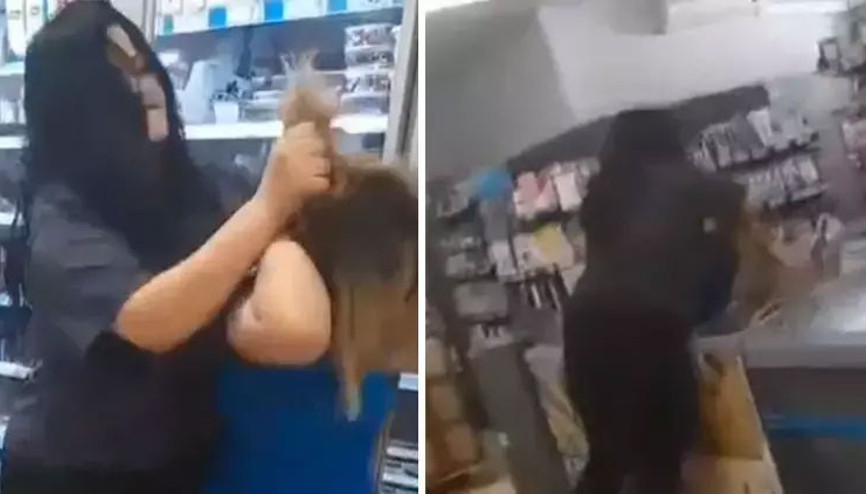 Müşteriden market çalışanına dayak O anlar kamerada