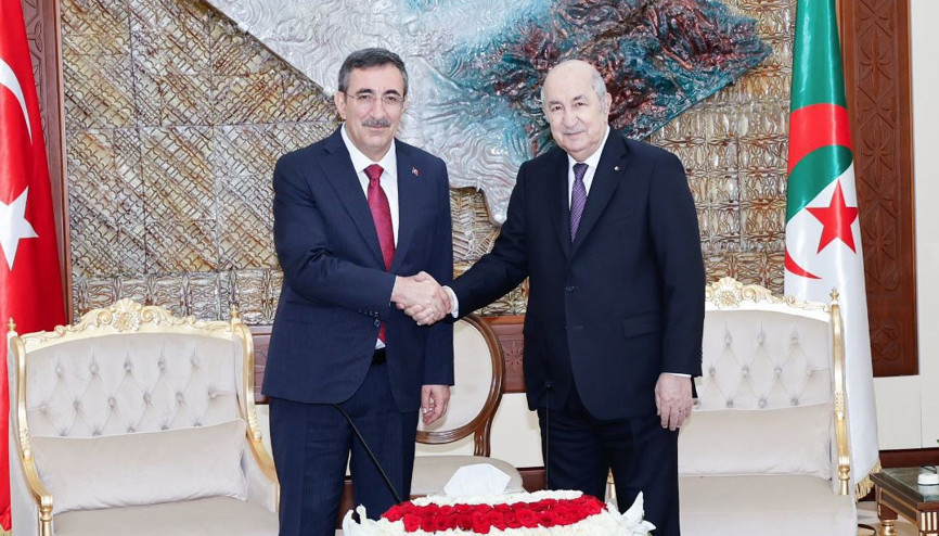 Cumhurbaşkanı Yardımcısı Yılmaz, Cezayir Cumhurbaşkanıyla görüştü
