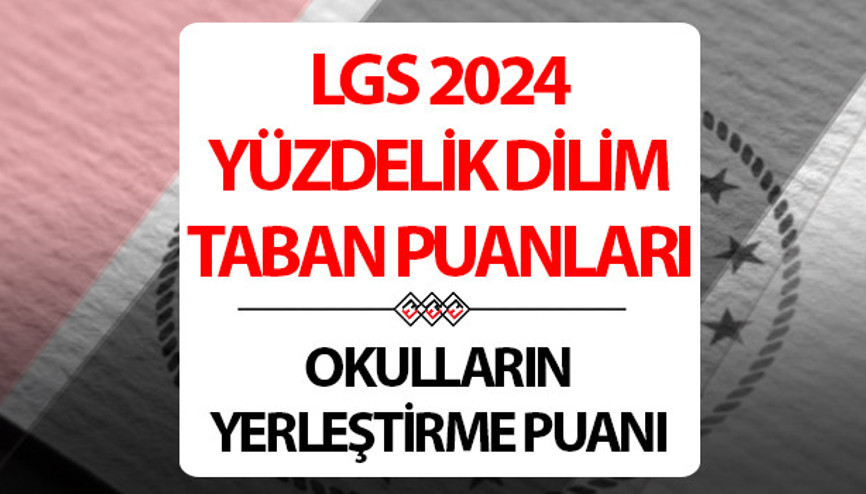 LİSE TABAN PUANLARI VE YÜZDELİK DİLİMLERİ (LGS) MEB: LGS 2024 lise yüzdelik dilimleri, taban ve tavan puan bilgileri açıklandı mı, belli oldu mu İşte geçmiş yılların LGS taban puanları