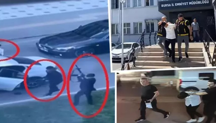 Düğün konvoyunda uzun namlulu silahlarla havaya ateş açanlar suç makinesi çıktı