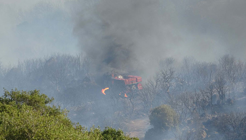 Çanakkalede makilikte çıkan yangın, antik kente sıçradı