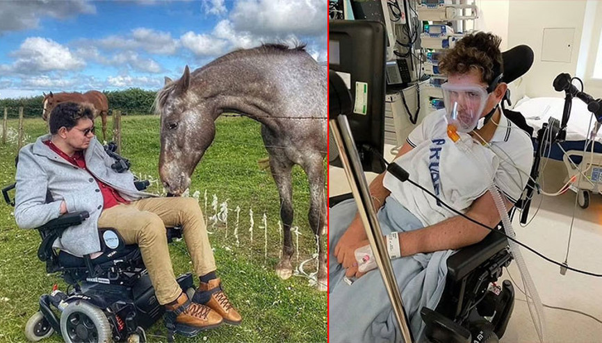 Yemek yiyemiyor, konuşamıyor, kıpırdayamıyor… Hastalığı onu bedeninin içine hapsetti… Sadece gözlerini kullanarak başardı