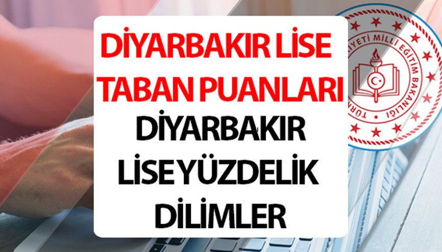 Diyarbakır Lise Taban Puanları 2024 Yüzdelik Dilimleri: Diyarbakır Anadolu, Fen, İmam Hatip Lisesi taban puanları ve yüzdelik dilim bilgileri