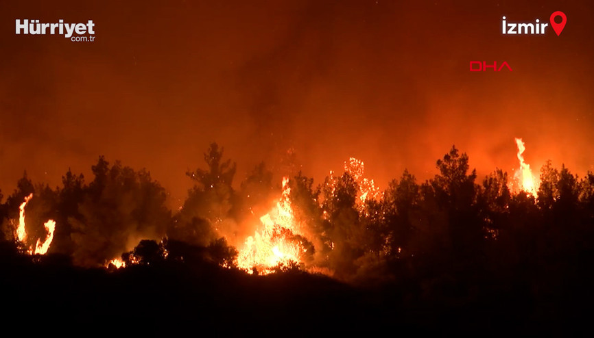 Selçuktaki yangın devam ediyor