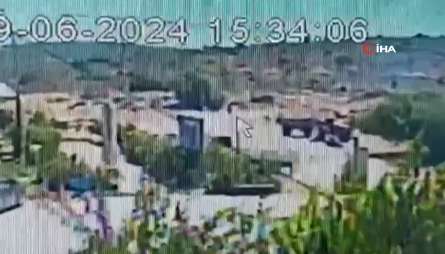 İzmir Çeşmede yangının sigara izmaritinden çıktığı anlar kamerada