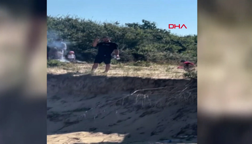 Edirne Saros’ta ormanda ateş yakanlara tepki kamerada