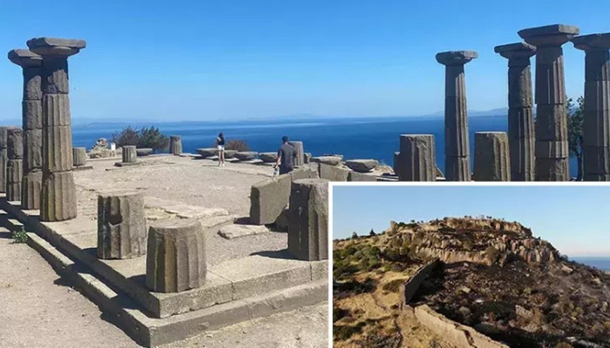 Yangında etkilenen Assos Ören Yeri yeniden ziyarete açıldı