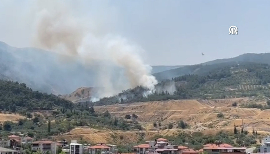 Manisanın Soma ilçesinde orman yangını