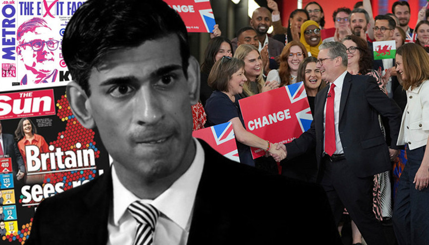 İngilterede İşçi partisi zaferini ilan etti, Rishi Sunak parti liderliğinden istifa etti