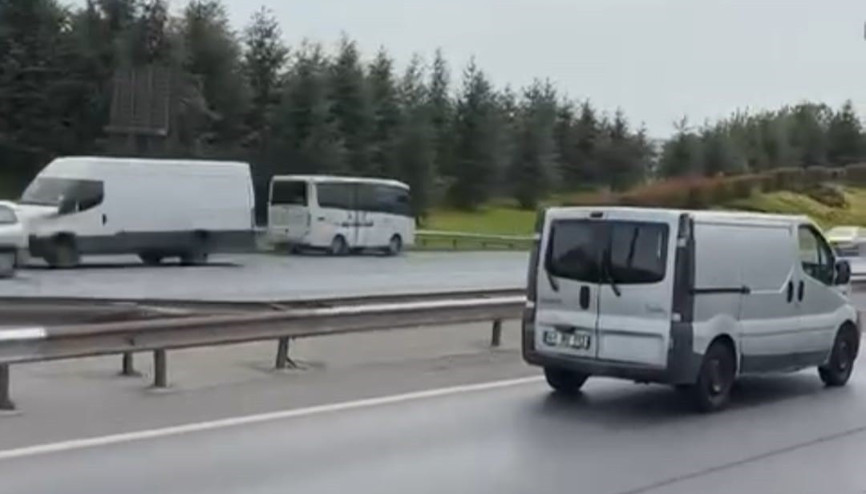 TEM Otoyolunda akılalmaz olay Kilometrelerce ters yönde ilerledi