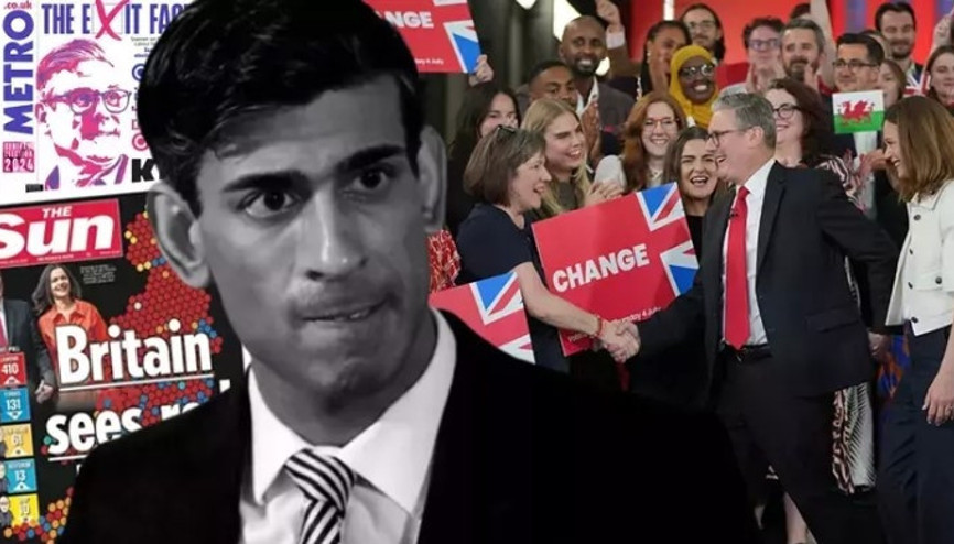 Rishi Sunak, İngiltere’deki seçim sonuçlarının ardından Başbakanlık Ofisi 10 Numara’dan ayrıldı Rishi Sunak, İngiltere’deki seçim sonuçlarının ardından Başbakanlık Ofisi 10 Numara’dan ayrıldı
