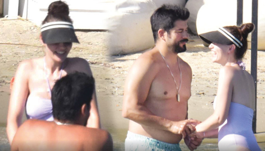 Fahriye Evcen ve Burak Özçivit Bodrum’da baş başa