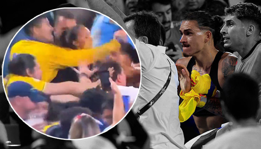 Copa America yarı finalinde son düdüğün ardından ortalık karıştı Dünyaca ünlü yıldız Darwin Nunez tribüne çıktı, yumruklar havada uçuştu...