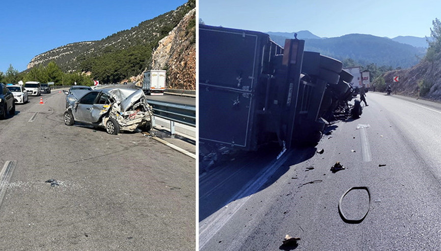 Antalyada feci kazada 1 kişi hayatını kaybetti