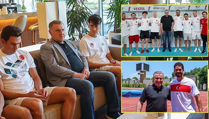 Bakan Baktan olimpiyatlara hazırlanan sporculara destek ziyareti