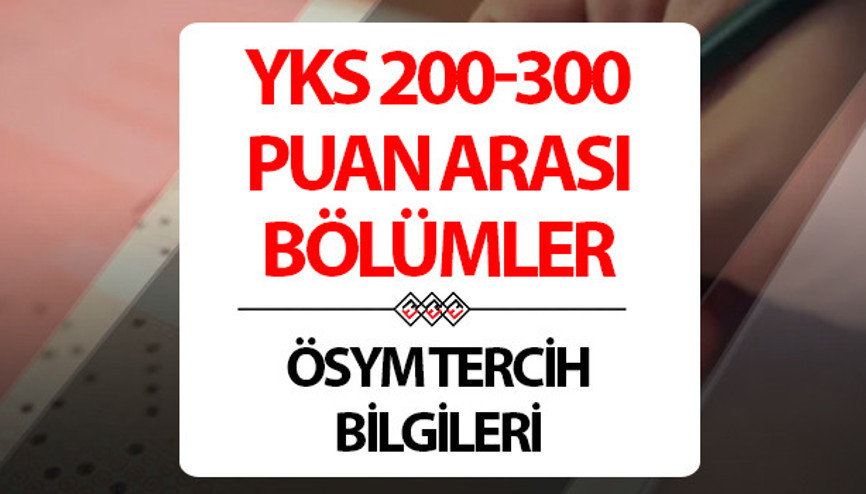 YKS 200, 210, 220, 230, 240, 250, 260, 270, 280, 290, 300 puanla nereye girebilirim, hangi bölümü tercih edebilirim (REHBER) 2024 YKS TERCİHLERİ: Üniversite AYT, TYT ve YDT puanıyla tercih edilebilecek bölümler hangileri, taban puanlar belli oldu mu İşte 2 yıllık ve 4 yıllık devlet üniversiteleri hangileri
