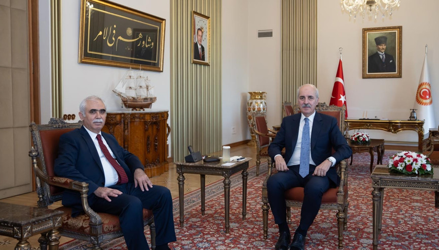 TBMM Başkanı Kurtulmuş, Anayasa Mahkemesi Başkanı Özkaya’yı kabul etti