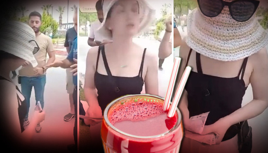 2 bardak nar suyuna bin 200 lira Turiste parası iade edildi... İşletmeden açıklama geldi