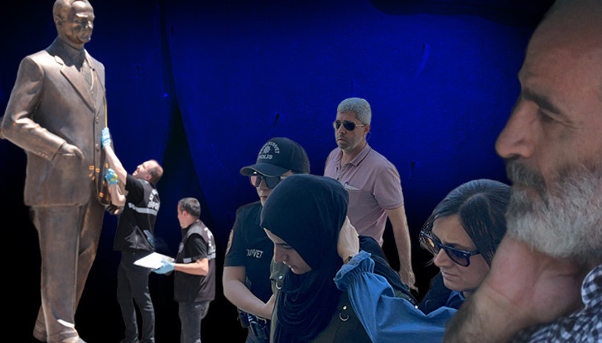 Atatürk Anıtına balta ile saldırıda şaşkına çeviren ifadeler: Dayımın mesih olduğuna inanıyorum