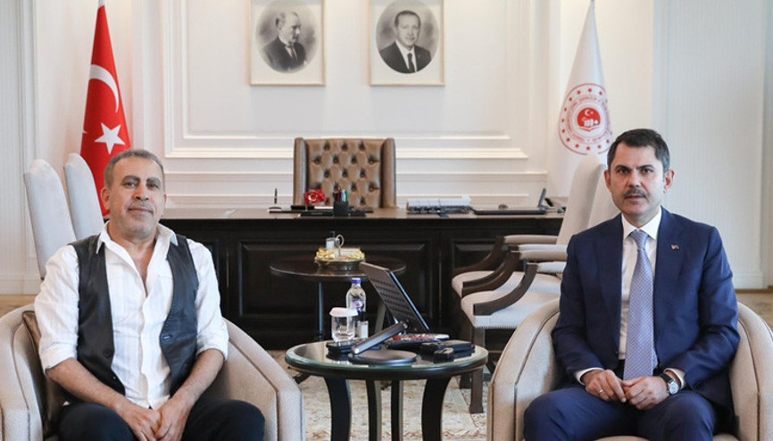 Bakan Kurum, Haluk Leventle görüştü