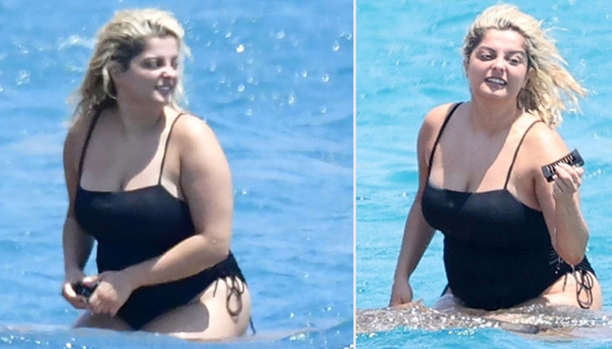 Aldığı kilolar yüzünden sevgilisinden bile ayrılmıştı:  Siyah mayolu tatil keyfi