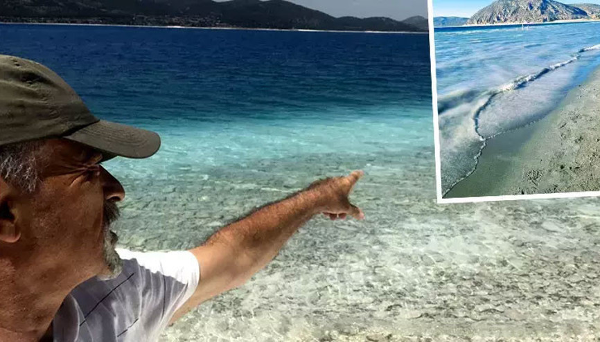Turkuaz renkli Saldada kirlilik alarmı; beyaz adacıklar kararıyor
