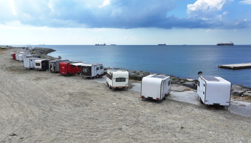 İstanbulda karavan yoğunluğu İstanbulda karavan yoğunluğu